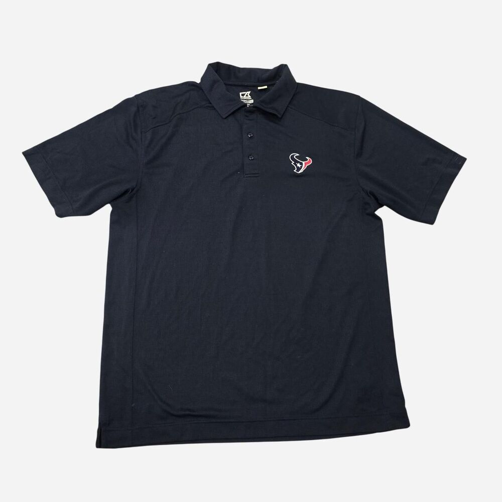 Cutter & Buck Men's XL NFL Houston Texans Polo Shirt Short Sleeve Navy Blue